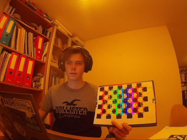 Processed frames from opencv
